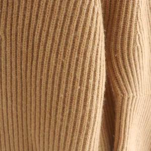 ドゥロワー Drawer 20AW 7G畦編みVネックカーディガン ウール カシミヤ