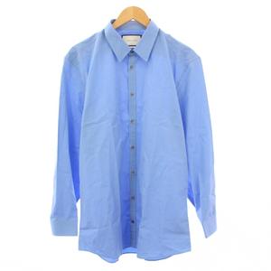 グッチ GUCCI カジュアルシャツ 長袖 レギュラーカラー 無地 43 青 ブルー /BB メンズ