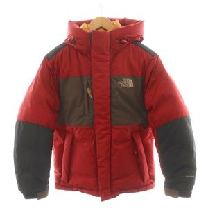 ザノースフェイス THE NORTH FACE ホワイトレーベル WHITE LABEL ニューパイオニアヘビーダウンジャケット ロゴ フード アウター 90 赤 レッド 茶 ブラウン NYJ1DF57 /AN49 メンズ