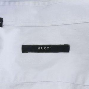 グッチ GUCCI シャツ 長袖 コットン 41/16 水色 ライトブルー /AN10 メンズ