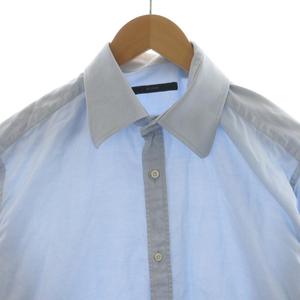 グッチ GUCCI シャツ 長袖 コットン 41/16 水色 ライトブルー /AN10 メンズ