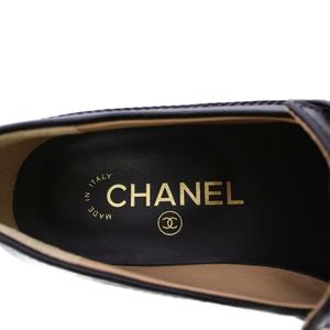 シャネル CHANEL ローファー モカシン ココマーク チャーム レザー 36C