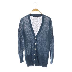 ラルフローレン RALPH LAUREN SPORT カーディガン 長袖 ニット 薄手 リネン混 S 紺 /NR レディース