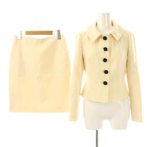 ミラショーン mila schon セットアップスーツ ジャケット ひざ丈スカート 38 アイボリー /DO レディース