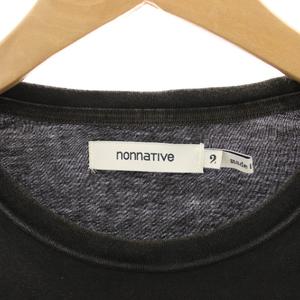ノンネイティブ nonnative CLERK S/S TEE COTTON JERSEY OVERDYED VW Tシャツ カットソー 半袖 2 黒 ブラック NN-C4133 /HN メンズ