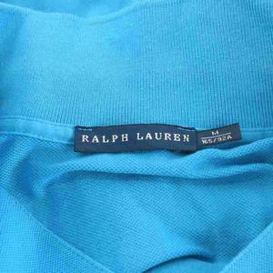 ラルフローレン RALPH LAUREN ビッグポニー ポロワンピース ひざ丈 半袖 ロゴ 刺繍 M オレンジ 青 ブルー 0407254DRS /AN18 レディース