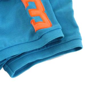 ラルフローレン RALPH LAUREN ビッグポニー ポロワンピース ひざ丈 半袖 ロゴ 刺繍 M オレンジ 青 ブルー 0407254DRS /AN18 レディース