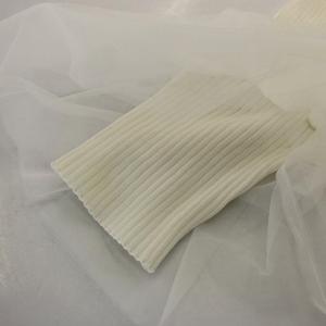 新品　ジャスグリッティー チュールティアードスリーブニット JUSGLITTY（ジャスグリッティー）の「チュールティアード