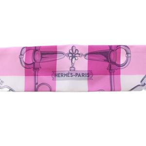 ツイリー Mors et Gourmettes Vichy 馬銜と鎖 エルメス HERMES ツイリー Mors et Gourmettes Vichy 馬銜と鎖