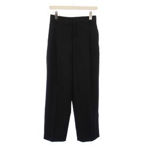 チノ CINOH TUCK WIDE PANTS タックワイドパンツ スラックス ジップフライ ウール ワンカラー 無地 36 黒 ブラック BF-PT-006 /BB レディース