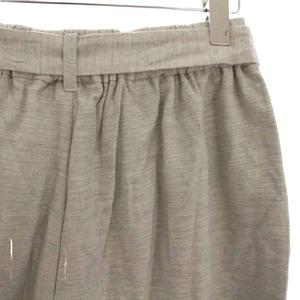 スカラー ScoLar ロング ワイドパンツ ガウチョパンツ M グレー 花柄