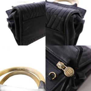 フェンディ FENDI パスタ ハンドバッグ レザー ゴールド金具 ブラック