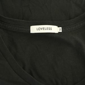 ラブレス LOVELESS Tシャツ 34 黒 ブラック 長袖 ラウンドネック 写真プリント /CX ■OS レディース