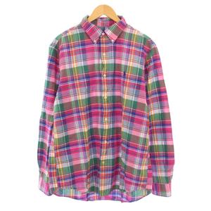 ラルフローレン RALPH LAUREN ボタンダウンシャツ カジュアル 長袖 レギュラーカラー チェック柄 L マルチカラー /BB メンズ