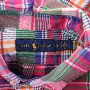 ラルフローレン RALPH LAUREN ボタンダウンシャツ カジュアル 長袖 レギュラーカラー チェック柄 L マルチカラー /BB メンズ
