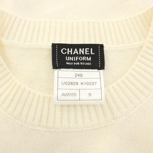 シャネル CHANEL UNIFORM 24SS ココマーク ニット セーター 半袖 刺繍