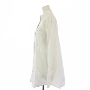 未使用品 バーバリー BURBERRY cotton blend shirt シャツ コットン ロゴ 長袖 ポケット ホース プリント IT36 白 8067848 /TK レディース