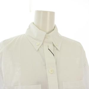 未使用品 バーバリー BURBERRY cotton blend shirt シャツ コットン ロゴ 長袖 ポケット ホース プリント IT36 白 8067848 /TK レディース