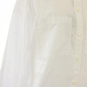 未使用品 バーバリー BURBERRY cotton blend shirt シャツ コットン ロゴ 長袖 ポケット ホース プリント IT36 白 8067848 /TK レディース