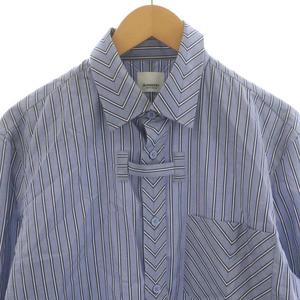 バーバリー BURBERRY シャツ 長袖 ストライプ柄 ネクタイ付き コットン 39 水色 ライトブルー 4549281 /AN55 メンズ