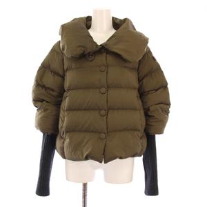 タトラス TATRAS BECCARIA ダウンジャケット アウター ショート丈 リブニット 切替 ナイロン ウール 2 カーキ 黒 ブラック LTA16A4495 /BB レディース