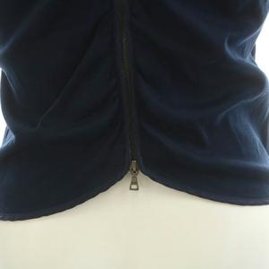 プラダ PRADA カットソー 半袖 バックジップ コットン S 紺 ネイビー /AN33 レディース