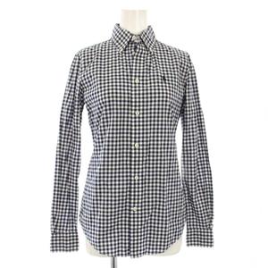 ラルフローレン RALPH LAUREN シャツ SLIM FIT 長袖 ギンガムチェック柄 ポニー 刺繍 0 紺 211684075006 /TK レディース