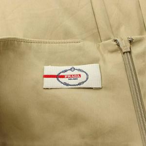 プラダ PRADA フレアスカート ひざ丈 ストレッチ 40 ベージュ 21H578 S131 /KU レディース