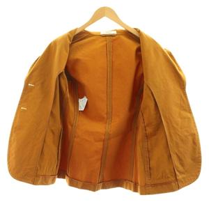 プラダ PRADA テーラードジャケット 2B コットン 40 茶 ブラウン /KU レディース