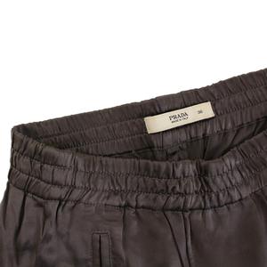 プラダ PRADA ショートパンツ ハーフパンツ シルク 36 グレー /YM レディース