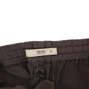 プラダ PRADA ショートパンツ ハーフパンツ シルク 36 グレー /YM レディース