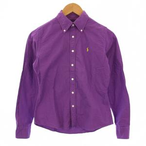 ラルフローレン RALPH LAUREN シャツ 長袖 ボタンダウン 7 紫 /BM キッズ