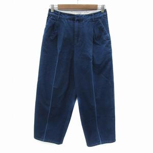 チノ CINOH デニムパンツ ジーンズ タックワイドパンツ アンクル丈 ハイウエスト 25 青 ブルー /YS43 レディース