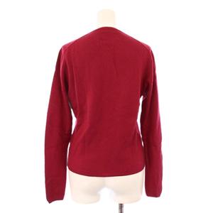 プラダ PRADA アンサンブルニット カーディガン 長袖 半袖 クルーネック 無地 ウール F ボルドー /BB レディース