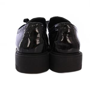 プラダ PRADA ローファー シューズ エナメル 36 黒 /BM レディース