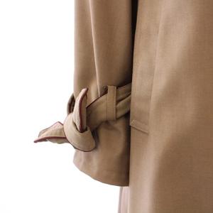 【中古】アメリヴィンテージ バックプリーツレイヤードコート トレンチコート アウター ロング丈 切替 F ベージュ アメリヴィンテージ Ameri VINTAGE バックプリーツレイヤードコート