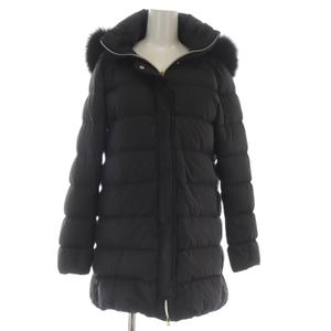 ヘルノ HERNO ダウンコート アウター フォックスファー 40 ブラック