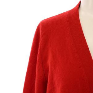 モンクレール MONCLER ニットカーディガン 長袖 Vネック カシミヤ M 赤  