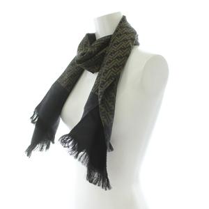 フェンディ FENDI cravatte ストール マフラー フリンジ ズッカ柄 ロゴ