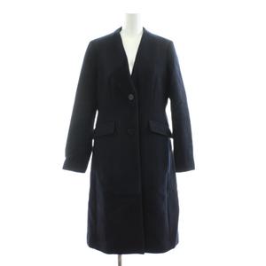 アナイ ANAYI ライトビーバーVカラーコート ノーカラー ロング ウール