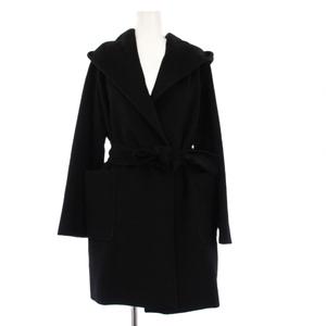 マックスマーラ MAX MARA リアルト ガウンコート フーディ アウター ロング キャメル100％ J36 黒 10861953 /KH レディース