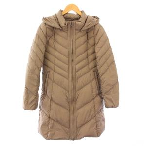 ロートレアモン LAUTREAMONT ダウンジャケット アウター ミドル丈 ジップアップ フード ワンカラー 38 グレージュ /BB レディース