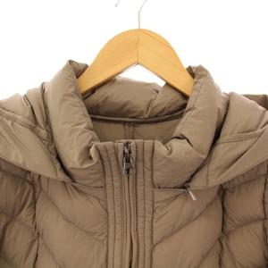 ロートレアモン LAUTREAMONT ダウンジャケット アウター ミドル丈 ジップアップ フード ワンカラー 38 グレージュ /BB レディース