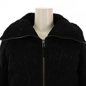 ポールカ PAULE KA ダウンジャケット ジップアップ 総レース 36 ブラック /BM レディース