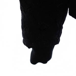 ポールカ PAULE KA ダウンジャケット ジップアップ 総レース 36 ブラック /BM レディース