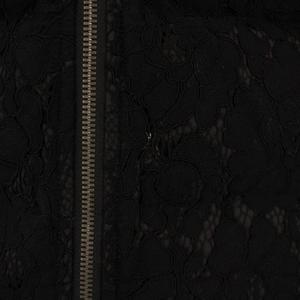 ポールカ PAULE KA ダウンジャケット ジップアップ 総レース 36 ブラック /BM レディース