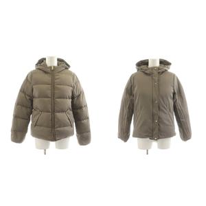グリーンレーベルリラクシング ユナイテッドアローズ green label relaxing ダウンジャケット フード リバーシブル アウター 34 ベージュ /AN49 レディース