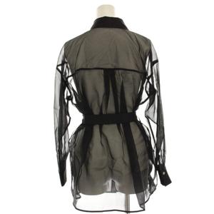 ラブレス LOVELESS シャツ ブラウス 長袖 シアー シースルー ベルト 34 黒 ブラック 62M39-539-09 /HN レディース
