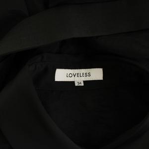 ラブレス LOVELESS シャツ ブラウス 長袖 シアー シースルー ベルト 34 黒 ブラック 62M39-539-09 /HN レディース
