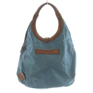 フェリージ Felisi ハンドバッグ ロゴ 水色 ライトブルー 茶色 ブラウン /SR レディース